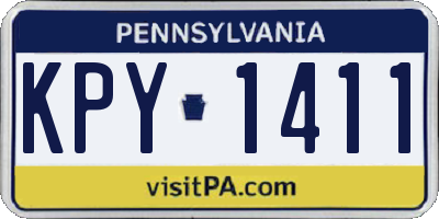 PA license plate KPY1411