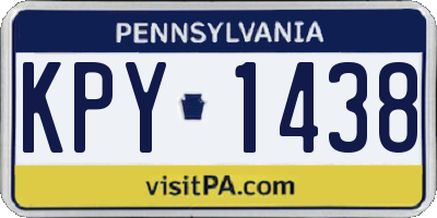 PA license plate KPY1438