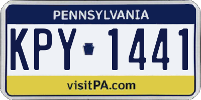 PA license plate KPY1441