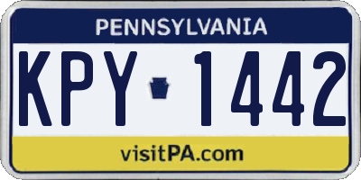 PA license plate KPY1442