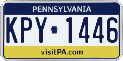 PA license plate KPY1446