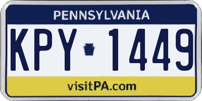 PA license plate KPY1449