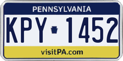 PA license plate KPY1452