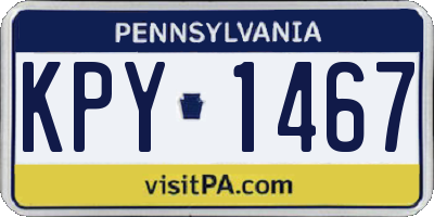 PA license plate KPY1467