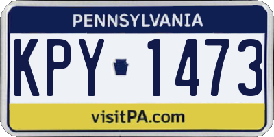 PA license plate KPY1473