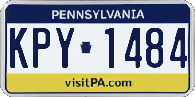 PA license plate KPY1484
