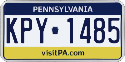 PA license plate KPY1485