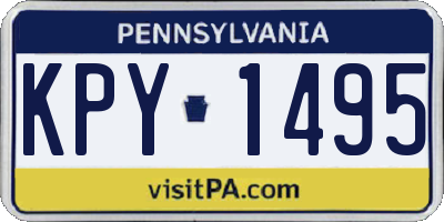 PA license plate KPY1495