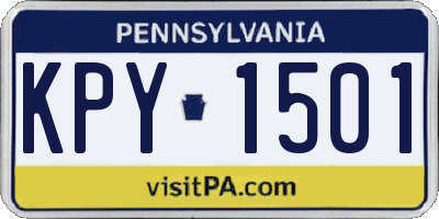 PA license plate KPY1501