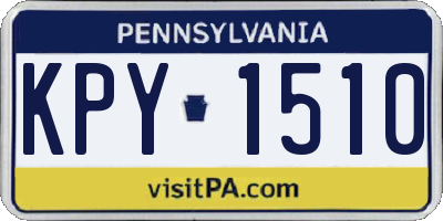 PA license plate KPY1510