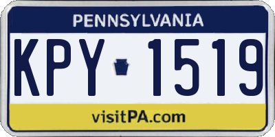 PA license plate KPY1519