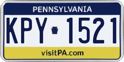 PA license plate KPY1521