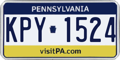 PA license plate KPY1524