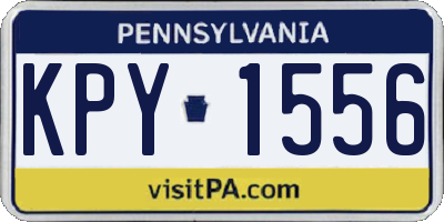 PA license plate KPY1556