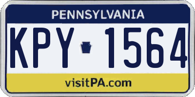 PA license plate KPY1564