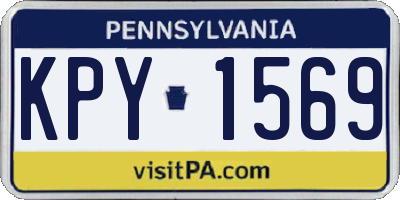PA license plate KPY1569