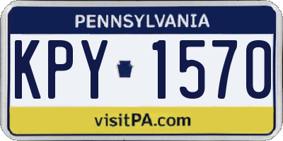 PA license plate KPY1570