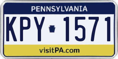 PA license plate KPY1571