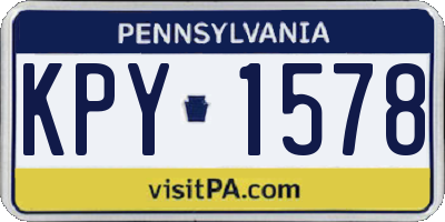 PA license plate KPY1578