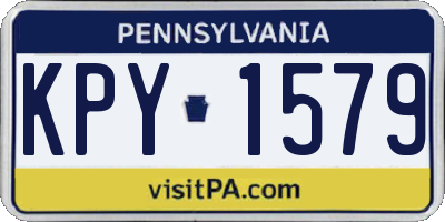 PA license plate KPY1579