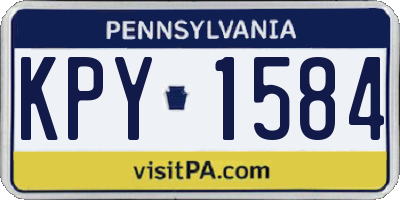 PA license plate KPY1584