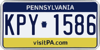 PA license plate KPY1586