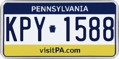 PA license plate KPY1588