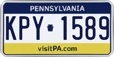 PA license plate KPY1589