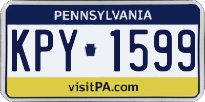 PA license plate KPY1599