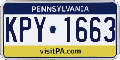 PA license plate KPY1663