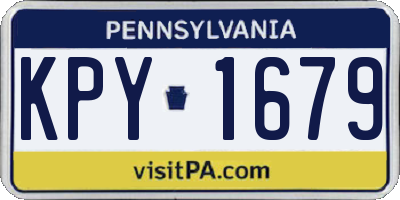 PA license plate KPY1679