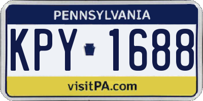 PA license plate KPY1688