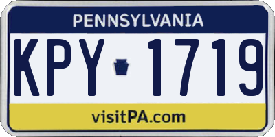 PA license plate KPY1719