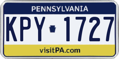PA license plate KPY1727