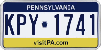 PA license plate KPY1741