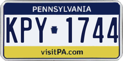 PA license plate KPY1744