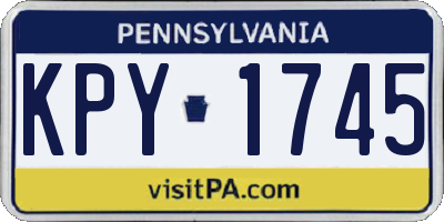 PA license plate KPY1745