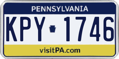 PA license plate KPY1746
