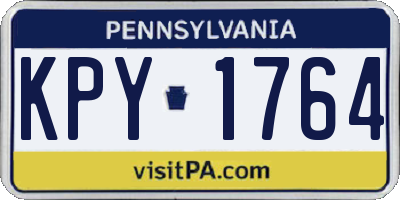 PA license plate KPY1764