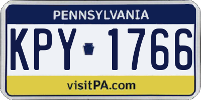 PA license plate KPY1766