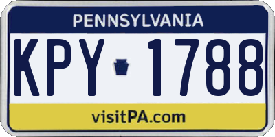 PA license plate KPY1788