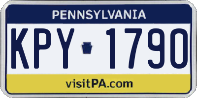 PA license plate KPY1790