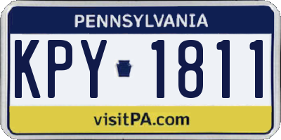 PA license plate KPY1811