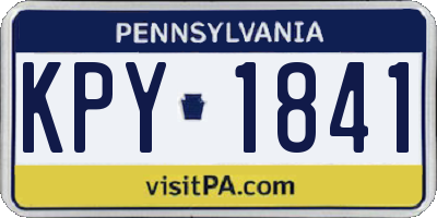 PA license plate KPY1841