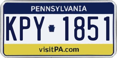 PA license plate KPY1851