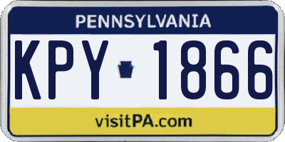 PA license plate KPY1866