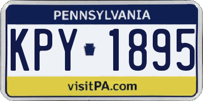 PA license plate KPY1895