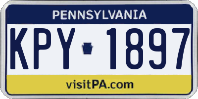 PA license plate KPY1897