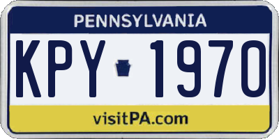 PA license plate KPY1970