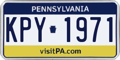 PA license plate KPY1971